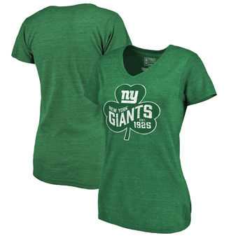 Women's New York Giants Pro Line by Fanatics Branded St. Patrick's Day Paddy's Pride Tri Blend T-Shirt Green,We sell and wholesale Women's New York Giants Pro Line by Fanatics Branded St. Patrick's Day Paddy's Pride Tri Blend T-Shirt Green on line form chian!